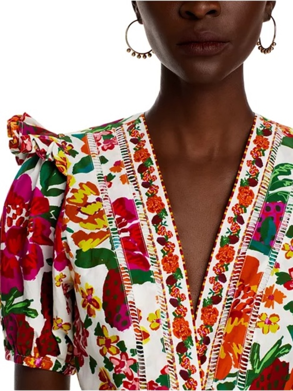 Farm Rio Flowerful Sketch Romper - Picture 3 of 10